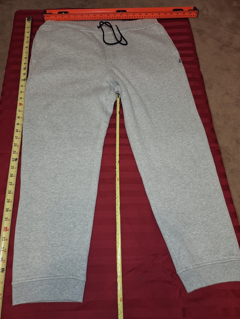 Nautica Light Gray Pullover Joggers with Black Drawstring
